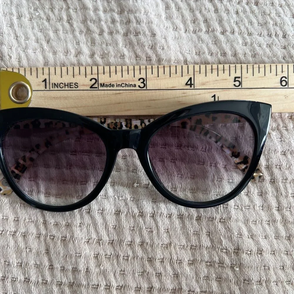 Betsey Johnson Sunglasses Womens Cat Eye Leopard Arms Animal Heart *FRAMES ONLY*